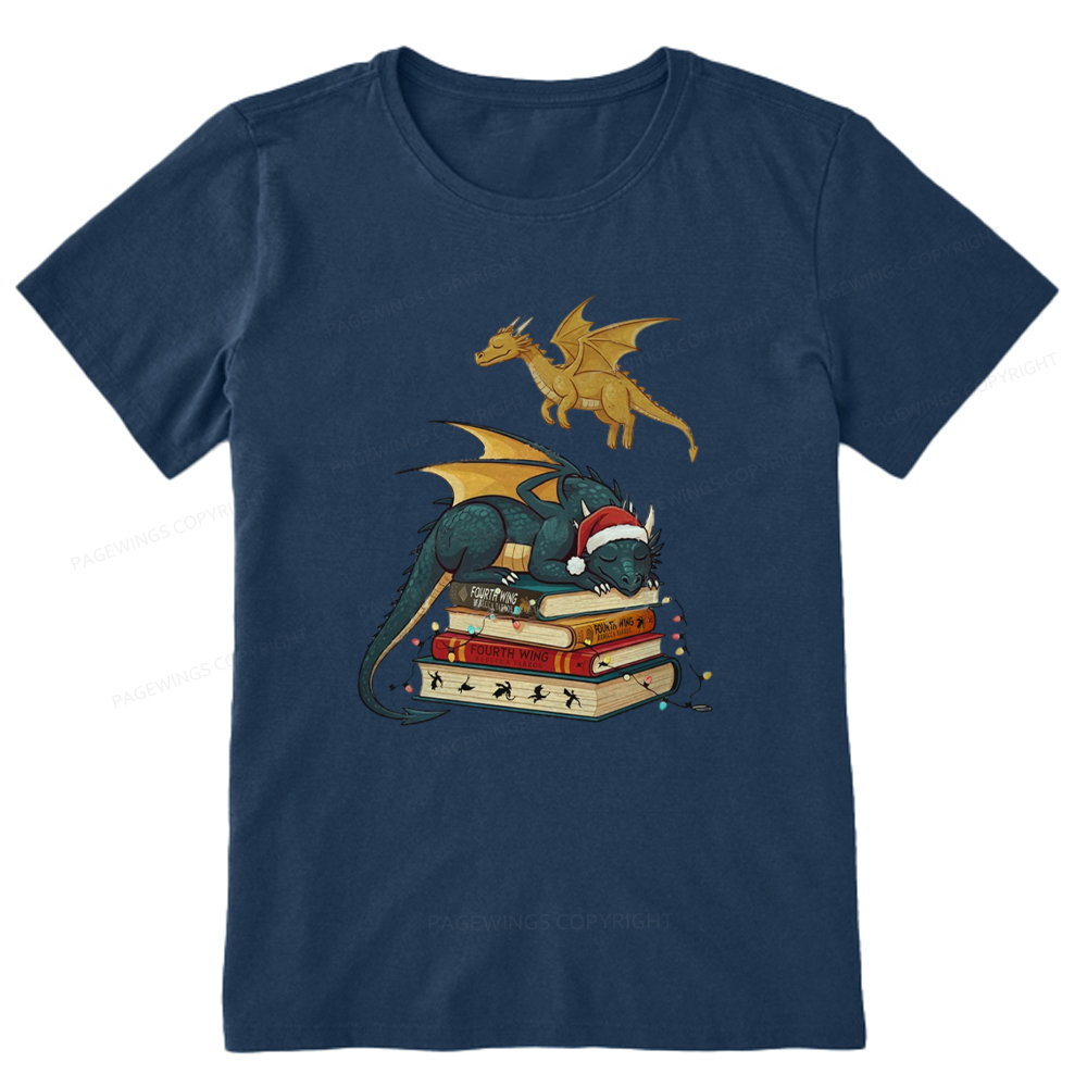 Pagewings Fourth Wing Dragons Christmas Unisex Classic T-shirt