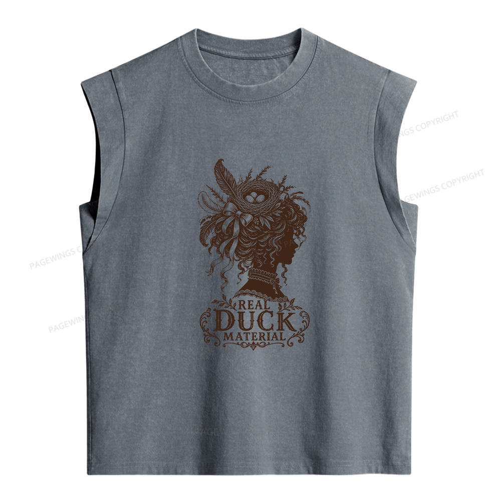 Pagewings Real Duck Material  Bookish Women's Washed Tank Top