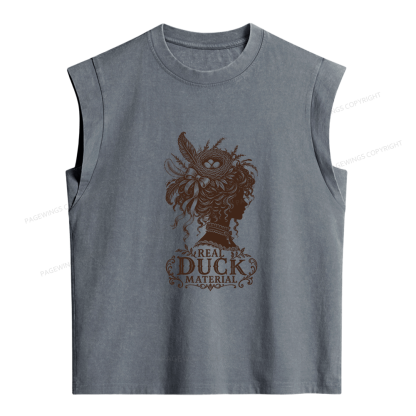 Pagewings Real Duck Material  Bookish Women's Washed Tank Top