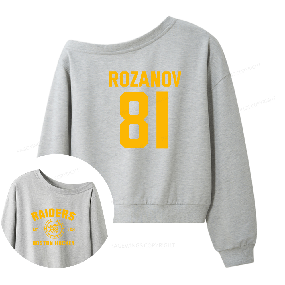 Pagewings Romance Novel Lover Women Off  Shoulder Sweatshirt