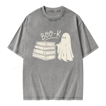Pagewings Book Ghost Unisex Washed T-shirt