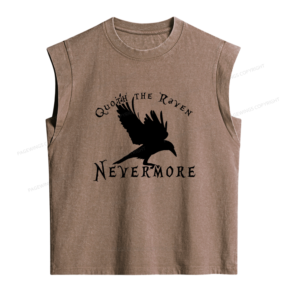 Pagewings Nevermore Women's Washed Tank Top