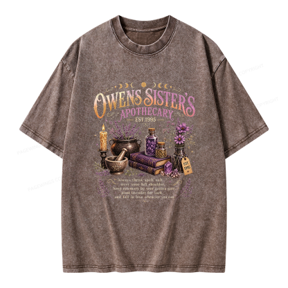 Pagewings Mystical Witchy Unisex Washed T-shirt