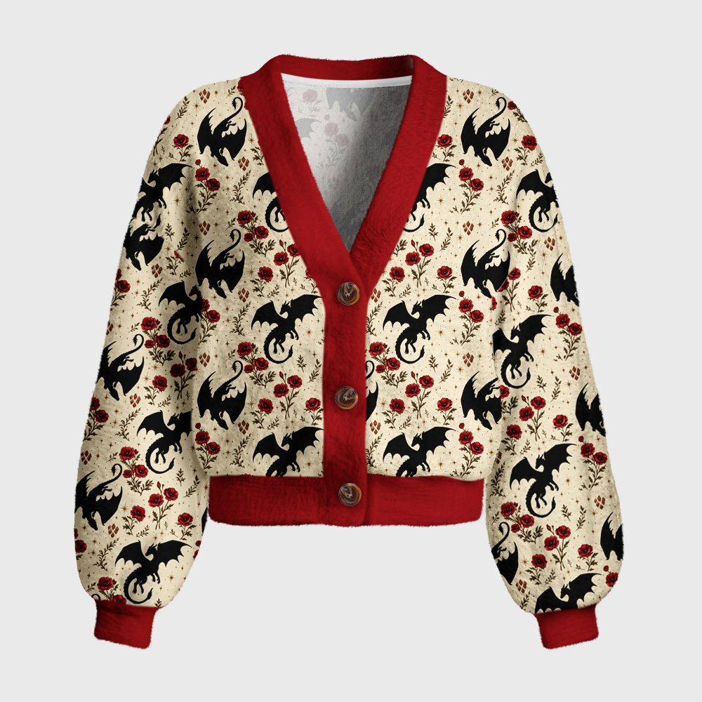 Pagewings Fantasy Bookish Women's Cardigan Sweater