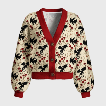 Pagewings Fantasy Bookish Women's Cardigan Sweater