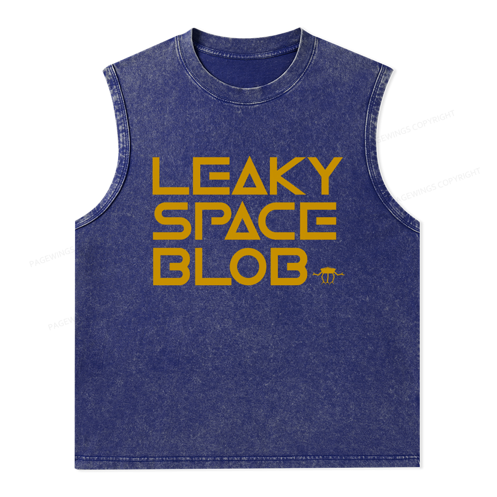 Pagewings Leaky Space Blob Unisex Washed Tank Top