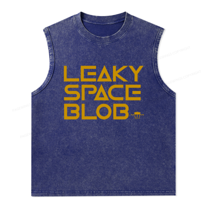 Pagewings Leaky Space Blob Unisex Washed Tank Top
