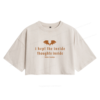 Pagewings Dragon Rider Women's Washed Cropped T-shirt