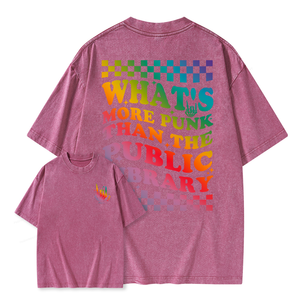 Pagewings What's More Punk Than The Public Library Unisex Washed T-shirt