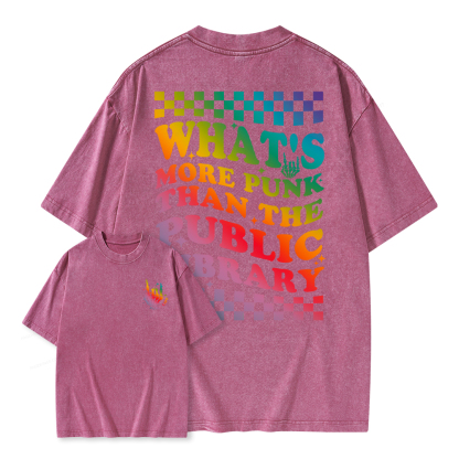 Pagewings What's More Punk Than The Public Library Unisex Washed T-shirt