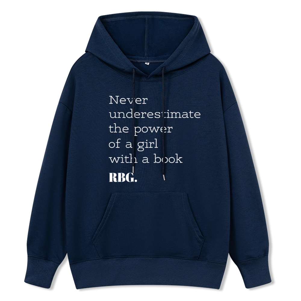 Pagewings Never Underestimate The Power Of a Girl With a Book Unisex Classic Hoodie