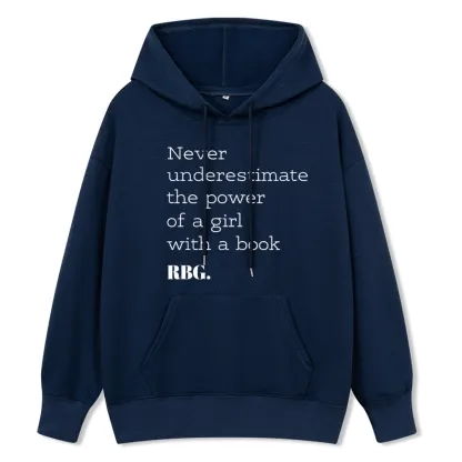 Pagewings Never Underestimate The Power Of a Girl With a Book Unisex Classic Hoodie