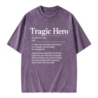 Pagewings Tragic Hero Unisex Washed T-shirt