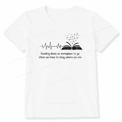 Pagewings Book Lovers Reading Reading Book Unisex Classic T-shirt