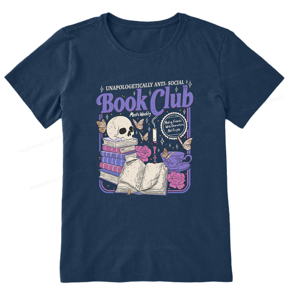 Pagewings Anti Social Book Club Unisex Classic T-shirt