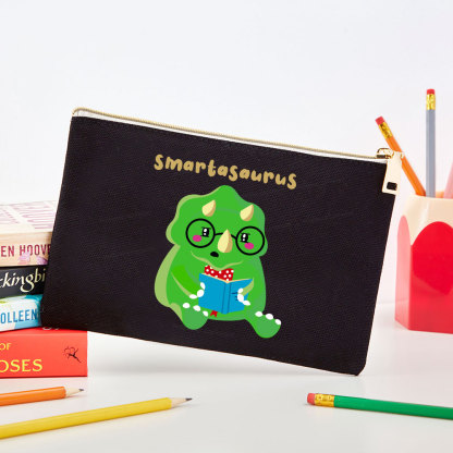 Pagewing Smart Dinosaur Is Reading Seriously Pouch
