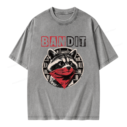 Pagewings Book Bandit Unisex Washed T-shirt