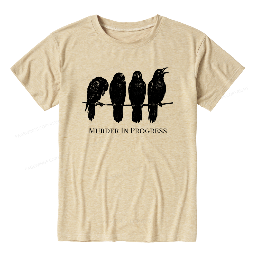 Pagewings Murder In Progress Unisex Heather T-Shirt