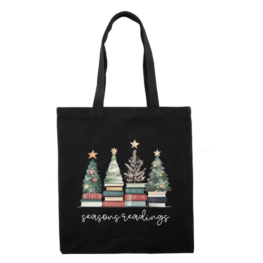Pagewings Bookish Christmas Tote Bag