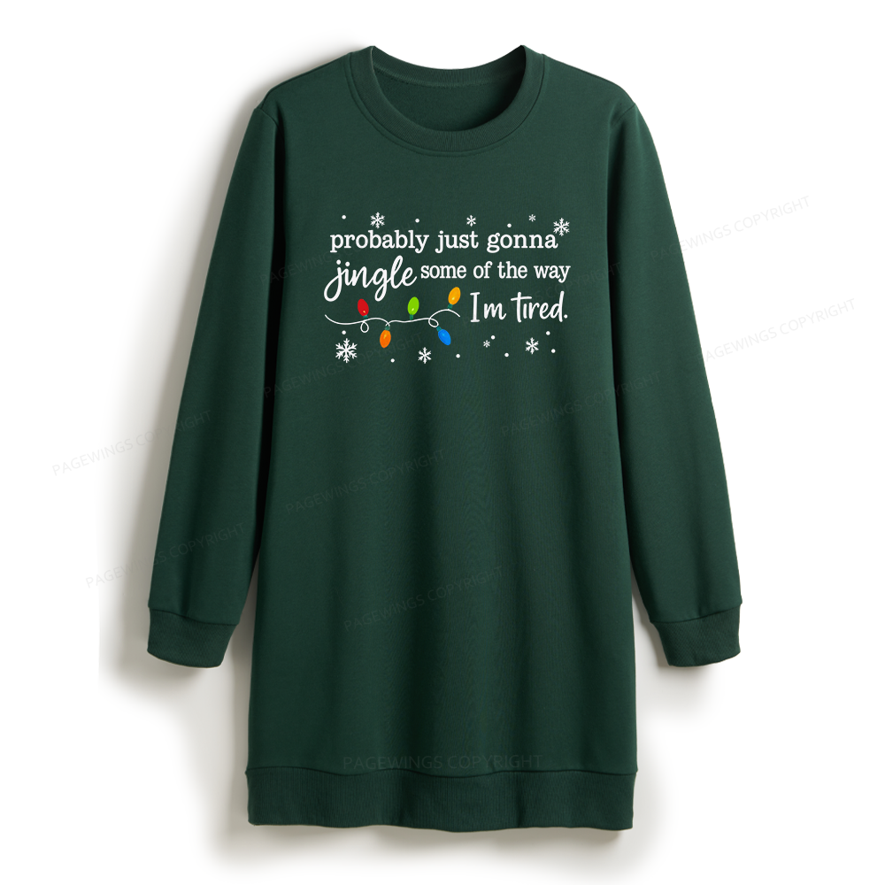 Pagewings Christmas Jingle Song Sweatshirt Dress