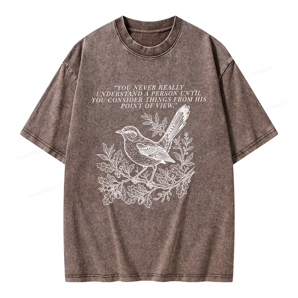 Pagewings Book Quote Unisex Washed T-shirt