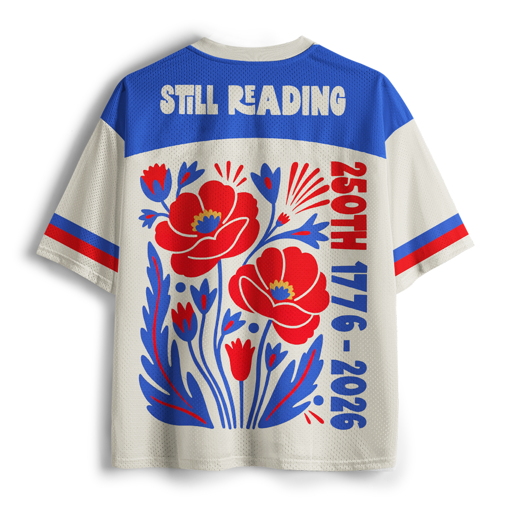 Pagewings Still Reading Unisex Mesh Jersey