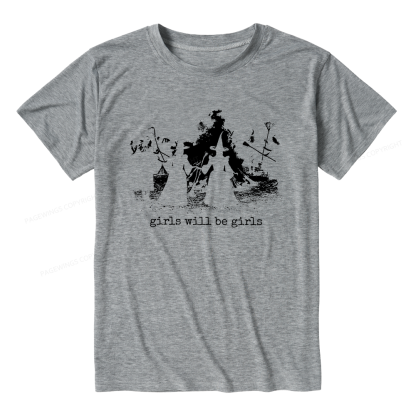 Pagewings Girls Will Be Girls Unisex Heather T-Shirt