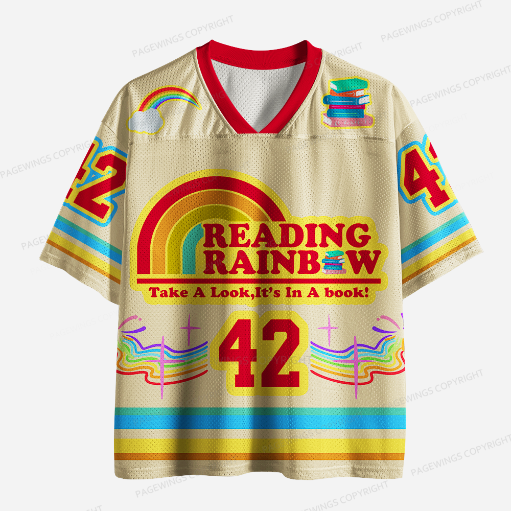 Pagewings Take A Look It's In A Book Unisex Mesh Jersey