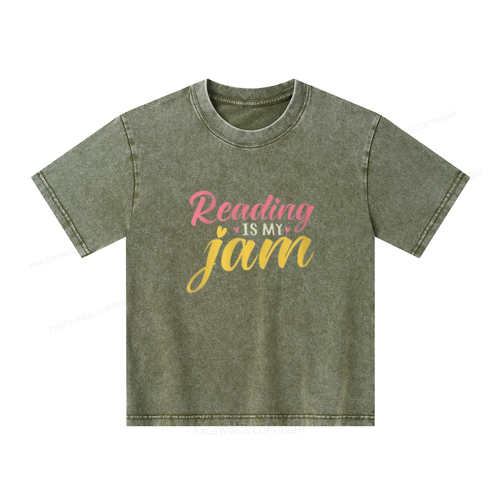[Copy]Pagewings cool kids read books Unisex Kids Washed T-shirt
