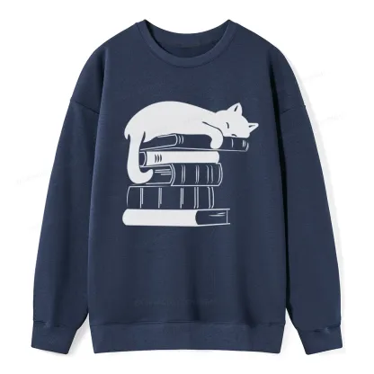Pagewings Books And Cats Unisex Classic Sweatshirt