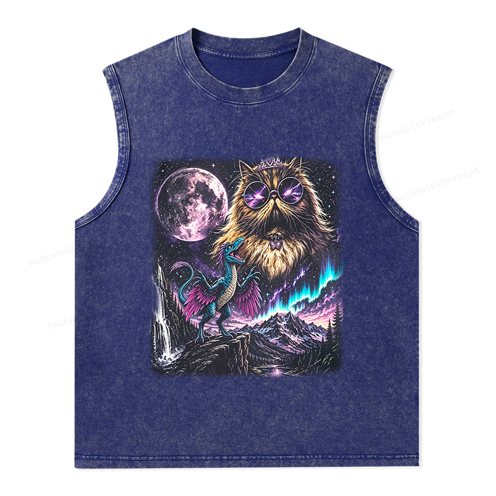 Pagewings Sci Fi Books Lover Unisex Washed Tank Top
