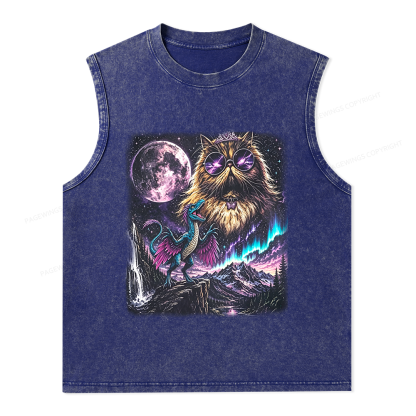 Pagewings Sci Fi Books Lover Unisex Washed Tank Top