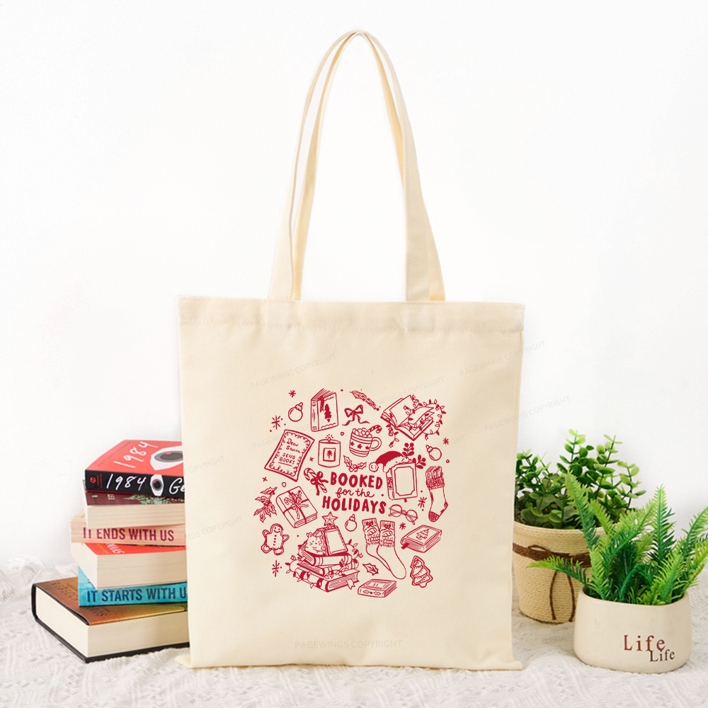 Pagewings Booked For The Holidays Tote Bag