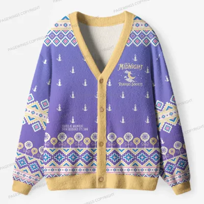 Pagewings Midnight Readers Society Unisex Ugly Cardigan Sweaters