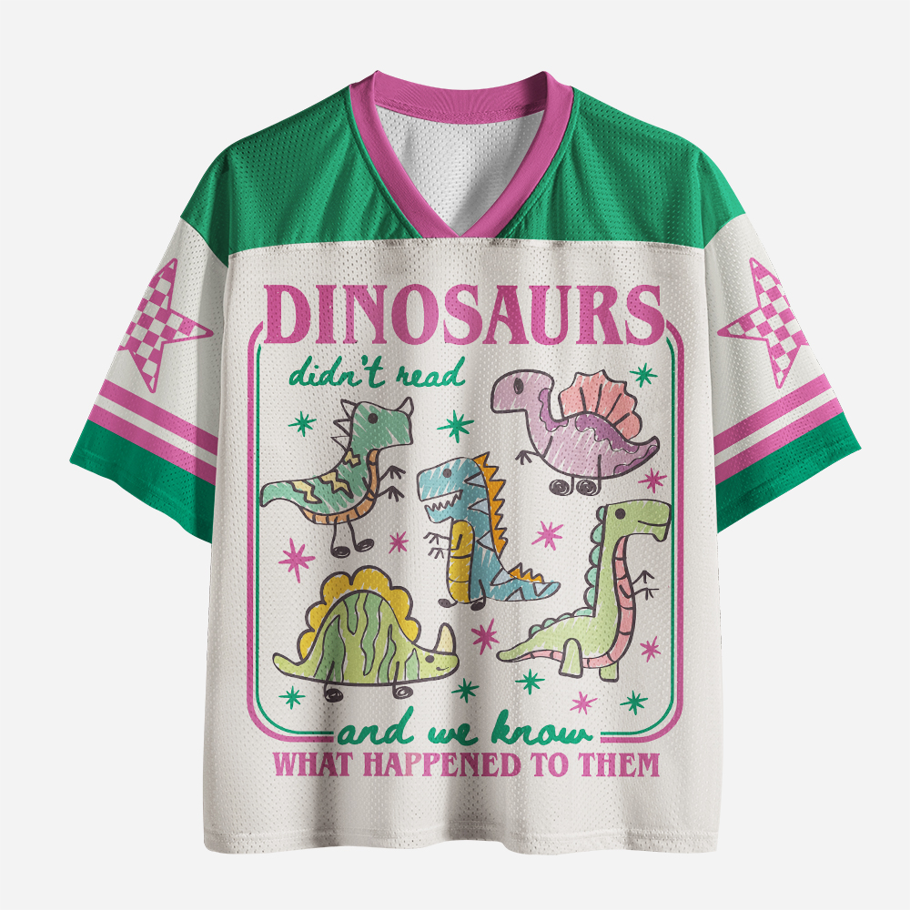 Pagewings Dinosaurs Didn’t Read  Unisex Mesh Jersey