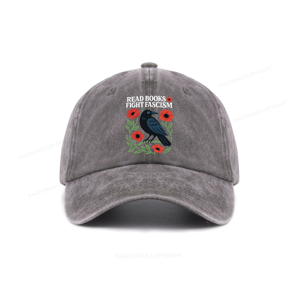 Pagewings Read Books Fight Fascism Washed Cap
