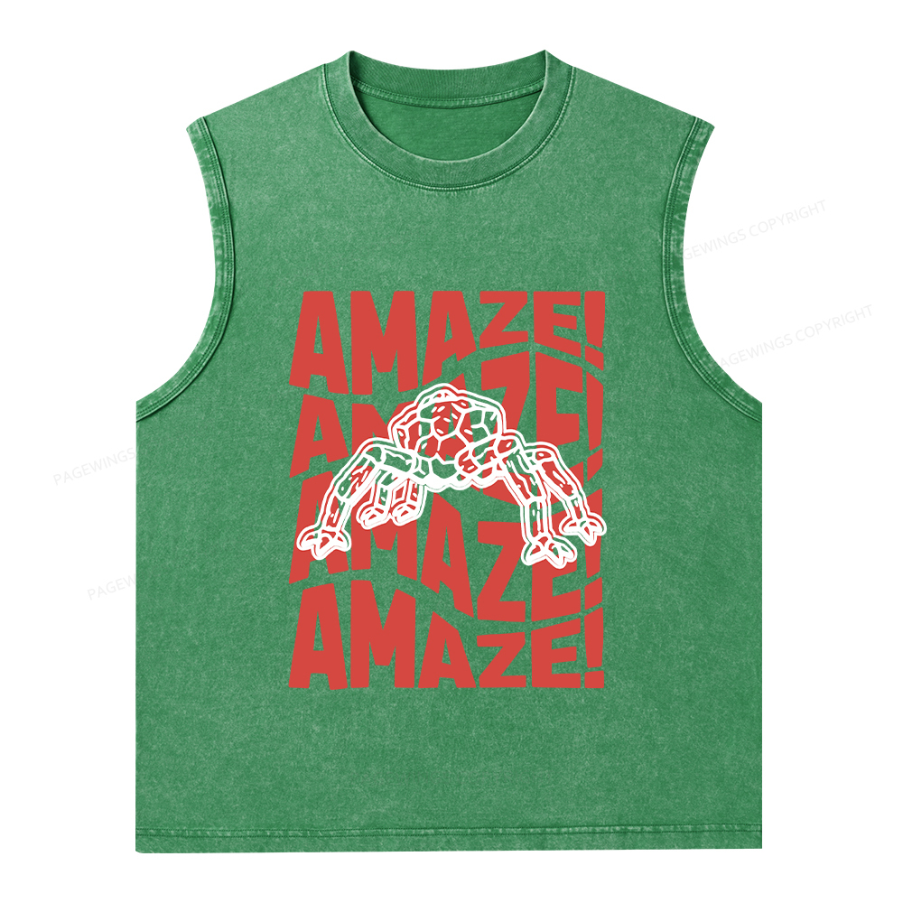 Pagewings Amaze Space Unisex Washed Tank Top