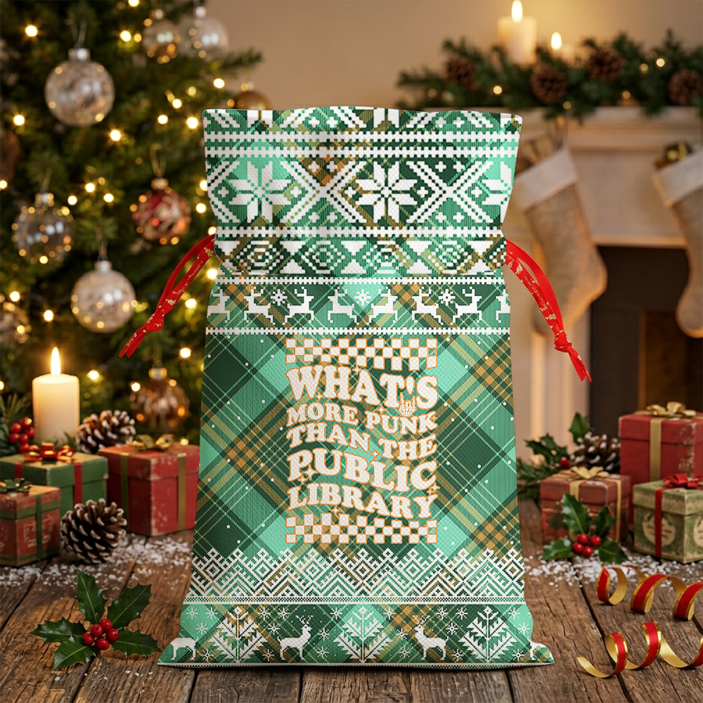 Pagewings What’s More Punk Than The Public Library Christmas Santa Sack