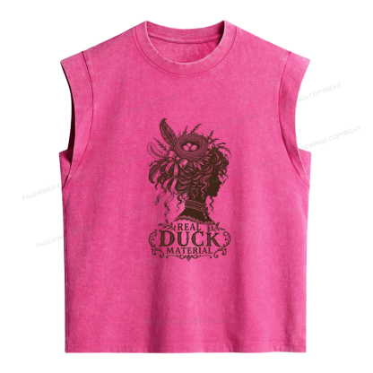 Pagewings Real Duck Material  Bookish Women's Washed Tank Top
