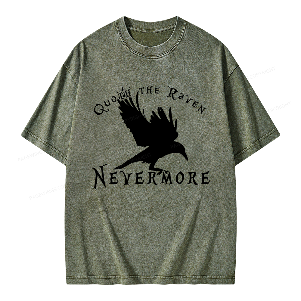 Pagewings Nevermore Unisex Washed T-shirt