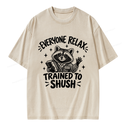 Pagewings Everyone Relax Unisex Washed T-shirt