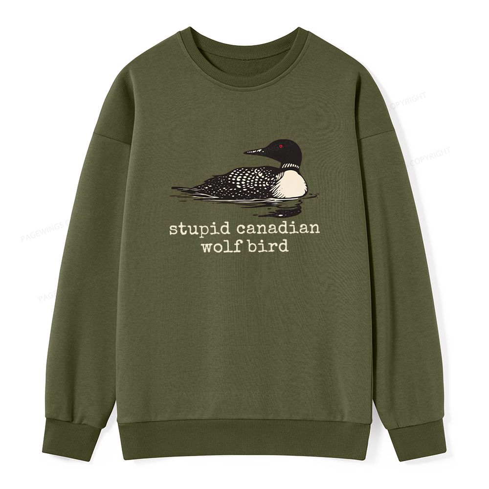Pagewings Stupid Canadian Wolf Bird Unisex Classic Sweatshirt
