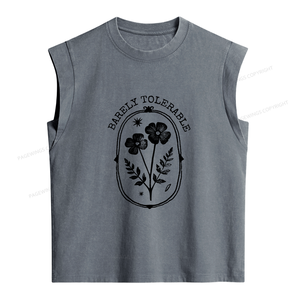 Pagewings Vintage Floral Women's Washed Tank Top