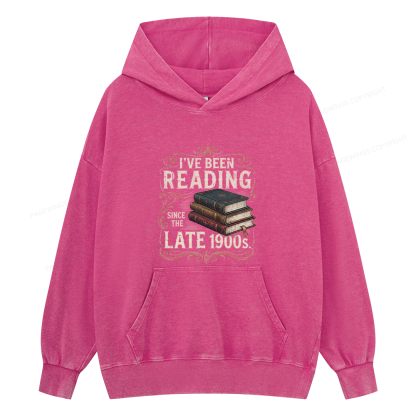 Pagewings Vintage Reading Since Late 1900s Unisex Washed Hoodie