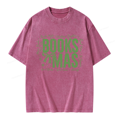 Pagewings Booksmas Unisex Washed T-shirt