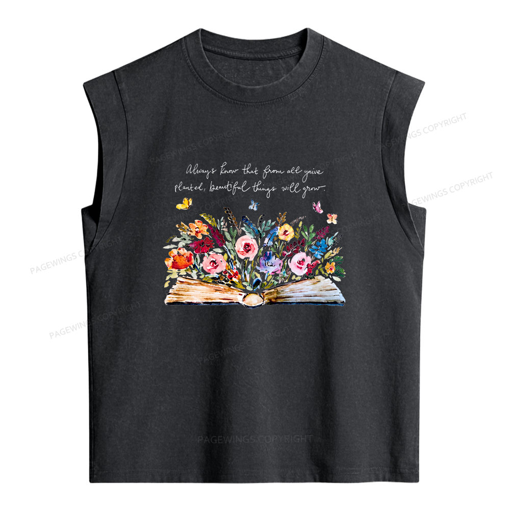 Pagewings You’ve Planted Beautiful Things Women's Washed Tank Top