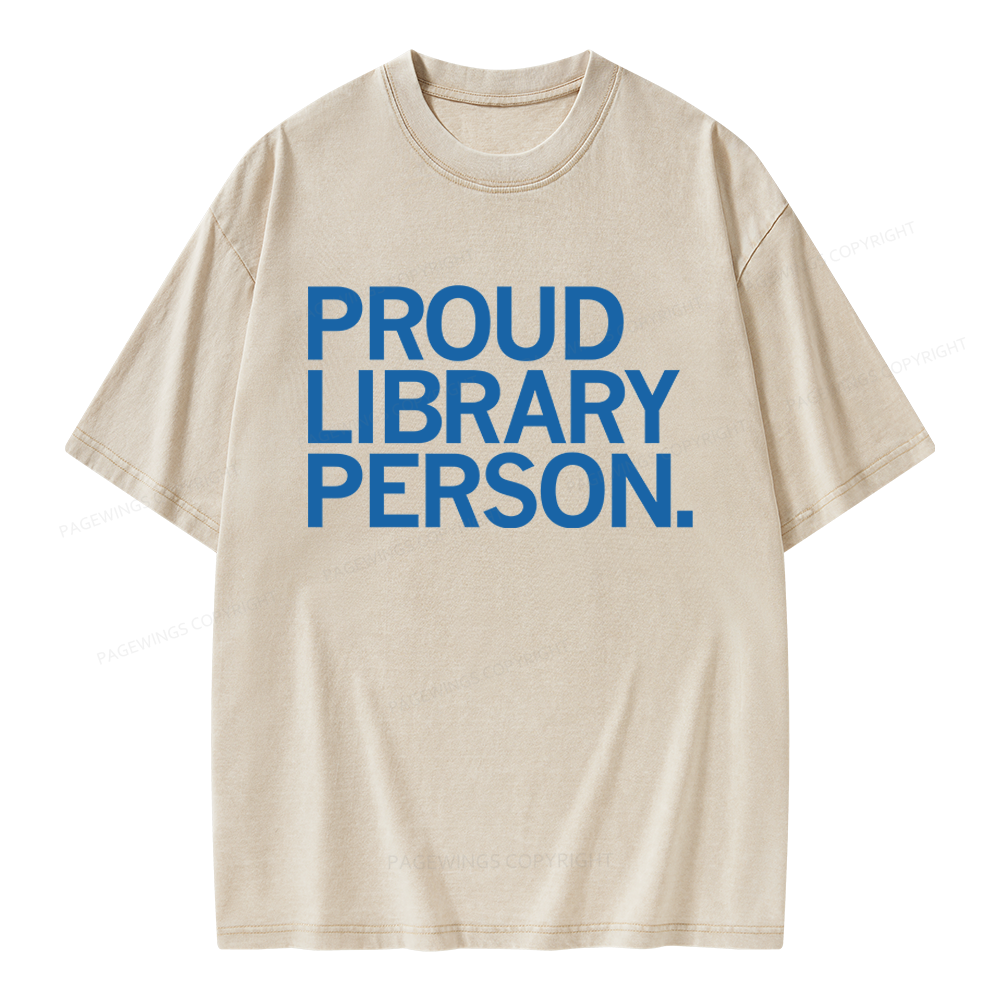 Pagewings Proud Library Person Unisex Washed T-shirt