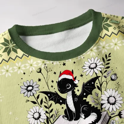 Pagewings  Cat Reading A Book Unisex Ugly Knit Sweatshirt