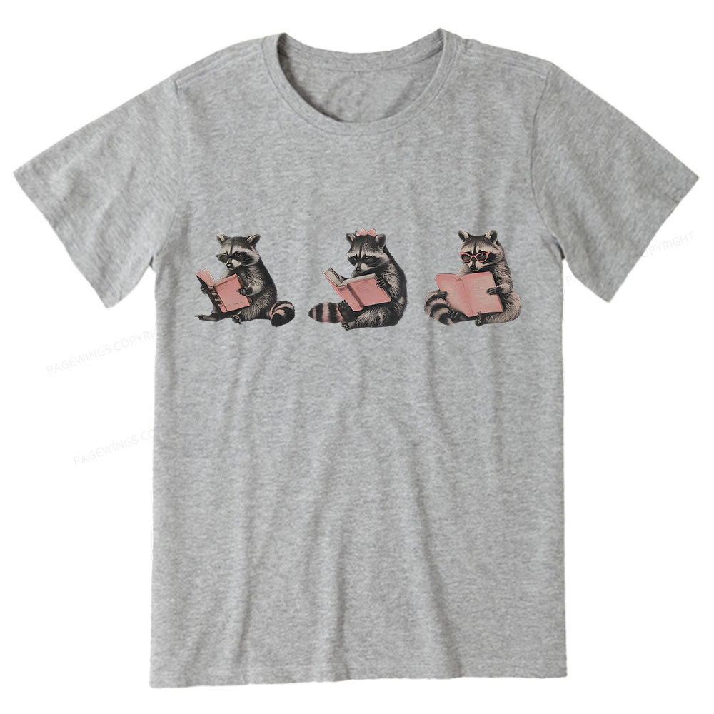Pagewings Funny Raccoon Bookish Gift Unisex Classic T-shirt