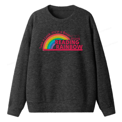 Pagewings Reading Rainbow Unisex Knit Sweatshirt